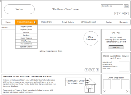 Vax wireframes